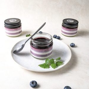 Áfonyás panna cotta